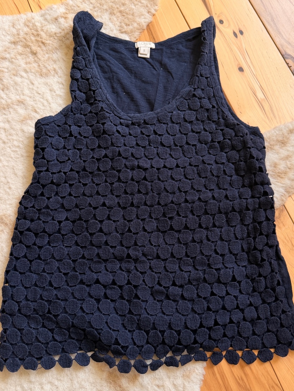 J.crew blue tank top small